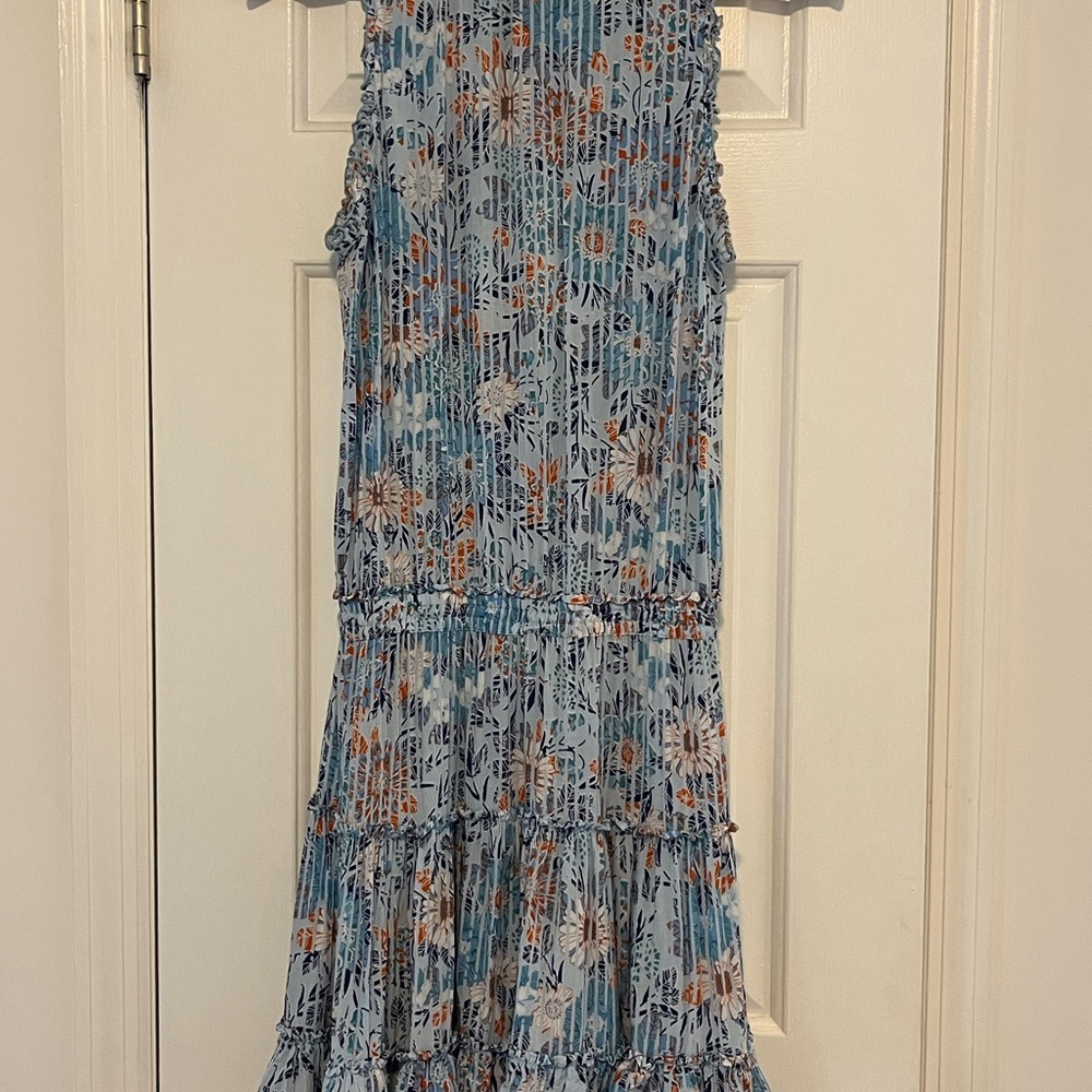 Poupette St Barth Clara Blue Floral Sleeveless Dress - Picture 4 of 5